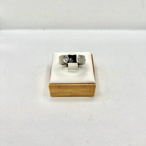 Love Silver Ring with Czs - Size 5.5
